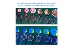 China 3.4 Inch Round TFT LCD Advertising Media Monitor With Android RK3566 supplier