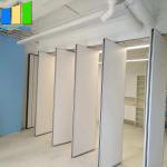 500 Width Sound Proof Partitions Folding MDF Partition Moving Wall With Aluminum Frame for sale