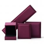 Custom Luxury Velvet Jewelry Packaging Box with Purple PU Leather from Hanhong for sale