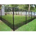 Hot sale new design black coated galvanized steel tubular 8 feet steel fence for garden for sale