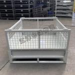 1000mm Width Foldable Stillage Pallet Cage With Optional Wheels Available for sale