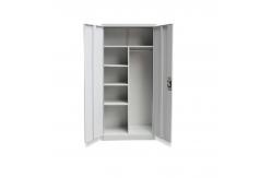 China Multifunctional KD Metal Wardrobe Closets With Hanger and Adjustable Shelves supplier