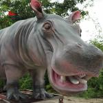Animatronic Hippopotamus , 4m Full Size Hippo For Amusement Park for sale