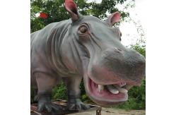 China Animatronic Hippopotamus , 4m Full Size Hippo For Amusement Park supplier