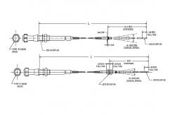 China Threaded Mount Head Gear Shift Control Cable Head Prop / Pitch 565 - 550 Series supplier