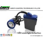 Bulletproof Lens Led Miners Cap Lamp  6.6 Ah Li - Ion Battery 1000lux Waterproof IP68 for sale
