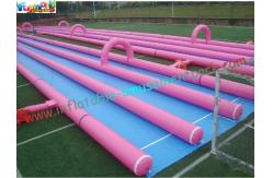 China 400m Three Lane Splash Outdoor Inflatable Water Slides  for Crazy Custom supplier