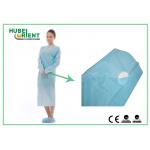 20g/m2 Knitted Wrist Nonwoven Disposable Protective Gown For Hospital for sale