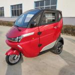 Intelligent Charger Electric Tricycles Closed Body Passenger For Adults for sale