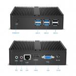 DDR3 RAM Fanless Mini PC Intel Processors Mini Desktop Computer Aluminum Chassis