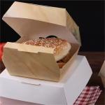 Customized Biodegradable Paper Burger Box with Printing for Fast Food Takeaway