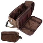 Travel Toiletries Bag | Water-resistant Dopp Kit, PU Leather Shaving Bag Organizer for Bag for sale