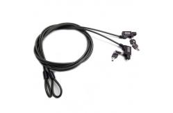 China 4 Digital Adjustable Security Cable Lock Combination Notebook Anti theft Lock supplier