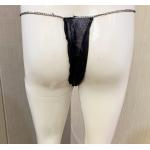 28gsm Man Black Disposable T Back Nonwoven PP Underwear With Elastic