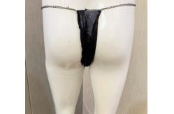 China 28gsm Man Black Disposable T Back Nonwoven PP Underwear With Elastic supplier