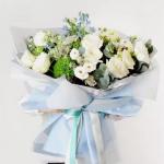 Recycled Pulp Magnetic Lines Flower Wrapping Paper for Gravure Printing Compatibility