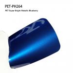 PET-PH264 PET Super Bright Metallic Blueberry 7.5mil Vinyl Wrap For Cars for sale