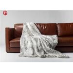 Home Faux Fur Blanket Snow Leopard Fancy Throw  Warm Harmless used in high-end hotels for sale