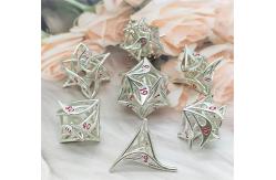 China Geely Flower Hollow Metal Dice Set RPG Dragon And Dungeon DND supplier