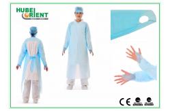 China OEM Fluid Repellent 45g/m2 Disposable Isolation Gowns Without Sleeves supplier