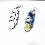 Wooden Feather Shape 8g/Pair Sublimation Earring for sale