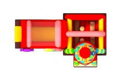 China 0.55mm PVC Tarpaulin Inflatable Bouncy House With Slide Candy Inflatable Combo supplier