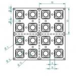 Translucent 4x4 POS Terminal Custom Silicone Rubber Keypads