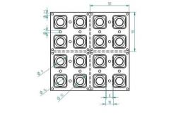 China Translucent 4x4 POS Terminal Custom Silicone Rubber Keypads supplier