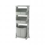 Superior PP Three Tier Laundry Basket 43X29 3 Tier Tall Rolling Laundry Cart for sale