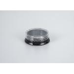 China 3g Empty Plastic Cosmetic Jar With Black Lids Tiny Makeup for sale