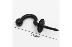 China Bedroom Drapes Metal Accessory Tie Back Hooks For Curtains Elegant Black supplier