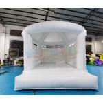 18OZ Inflatable Bounce Houses White Party Wedding Jumping Bouncer for sale