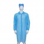 Non Stimulant Velcro Closure Disposable Lab Coats for sale
