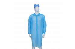 China PP / SMS / MP / Tyvek Anti Dust Disposable Lab Coat Snaps / Velcros / Zip Closure supplier