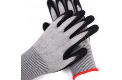 China 13 Gauge Nitrile Coated Cut Resistant Work Gloves Palm Coated Touchscreen Functionality supplier
