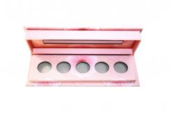 China CMYK Printing Eyeshadow Cardboard Palette Booklet Style 5 Pan Eyeshadow Palette supplier