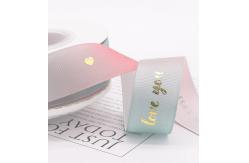 China Gilding Laser Bronzing Ribbed Ribbon Printed Webbing Polyester Woven Tapes supplier
