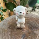 Custom Pottery Garden Ornaments Handmade Puppy Ceramic Garden Decor for sale