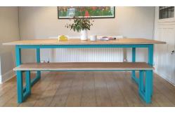 China RECTANGLE SHAPED STEEL BENCH LEGS WITH TOP SUPPORT BAR supplier