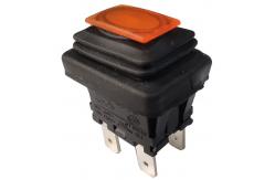 China Push Button Electrical Switch, PA66/PC Housing, Orange LED, Waterproof, LC83-3 supplier