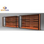 Stainless Steel Spice Wood Display Rack Wall Mounted Wood Shelving Units For Shops for sale