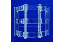China Custom Silicon Wafer Cleaning Rack Quartz Groove Boat High Temperature Resistant supplier