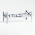 Student Sturdy Metal Frame Bed Premium Steel Slat Support Single Bed for sale