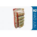 Free Standing Cardboard Display Stands Glossy Lamination For Foods Retail for sale