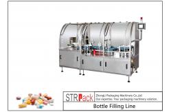 China Tablet Capsule Bottle Filling Line With Counted Machine And Cotton Inserting Machine supplier