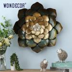 3D Blooming Flower Metal Wall Art Sculpture Decoration Copper for sale