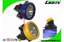 China Yellow / Blue Bezel LED Mining Cap Lamp 4000 Lux With Over - Discharging Protection supplier