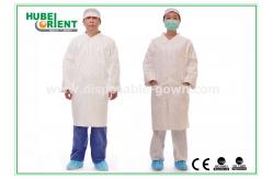 China Tyvek Disposable Lab Coats With Korean Collar And Zip supplier