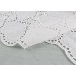 Off White Eyelet Cotton Lace Fabric Leaf Embroidery Patterns For Dresses Blouses