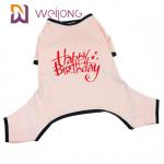 Spring / Summer Birthday Pet Pajama CVC Jersey Puppy Pajamas for sale